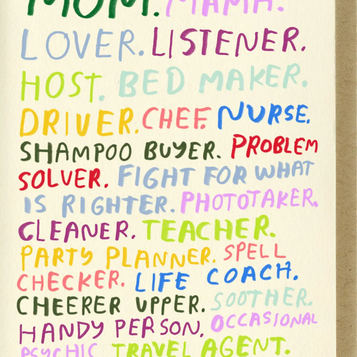 PEOPLE I‘VE LOVED Mom You're all That