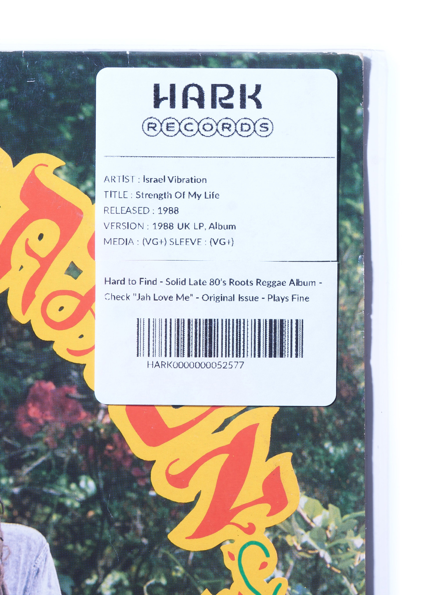 HARK RECORDS PARIS Israel Vibration – Strength of my life