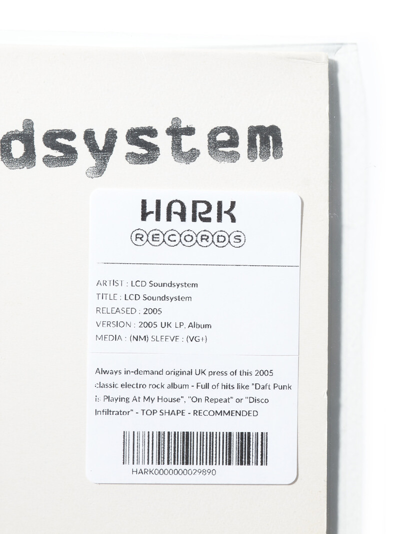 HARK RECORDS PARIS LCD Soundsystem – LCD Soundsystem
