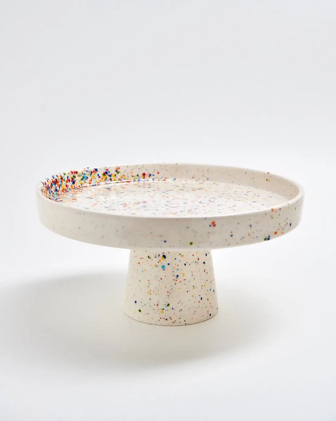 EGG BACK HOME Kuchenständer beige mit bunten Sprenkeln