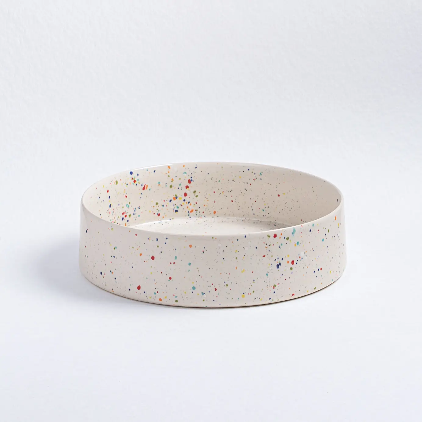 EGG BACK HOME Schüssel Servierschale beige mit bunten Sprenkeln