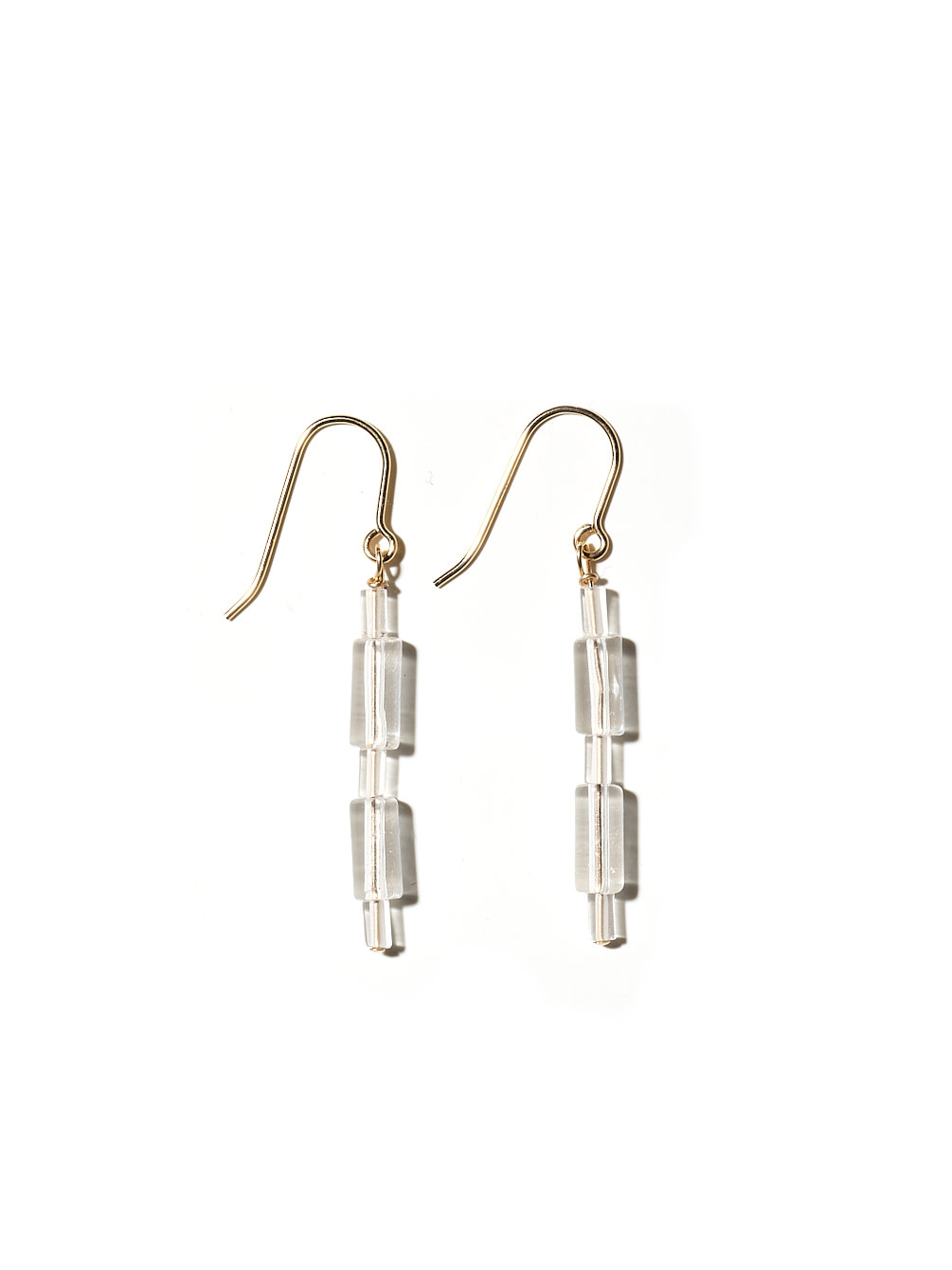 NOUVEL ÉTÉ RINA, Ohrhänger, 14-karat gold filled, Bergkristall