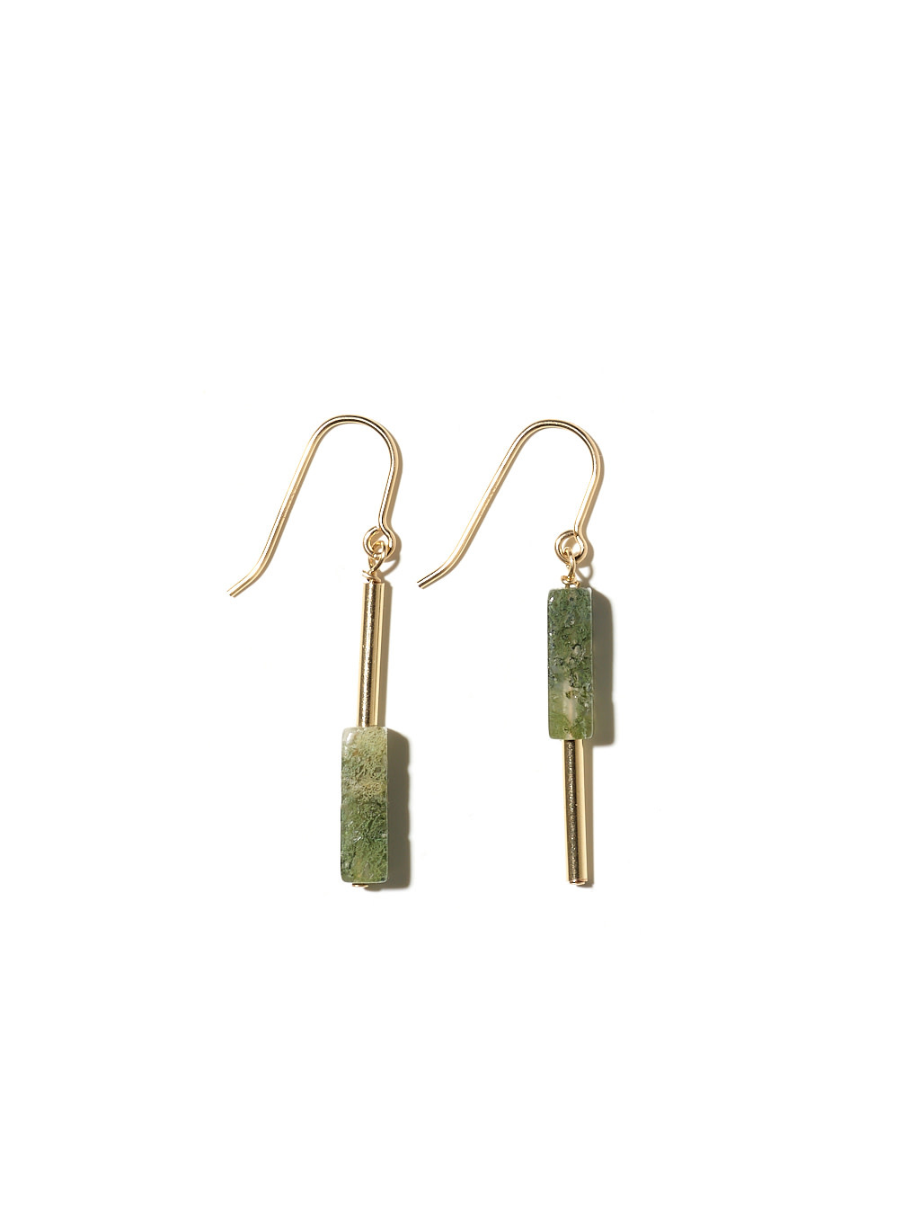 NOUVEL ÉTÉ AINO Ohrhänger 14-karat gold filled - Moosachat