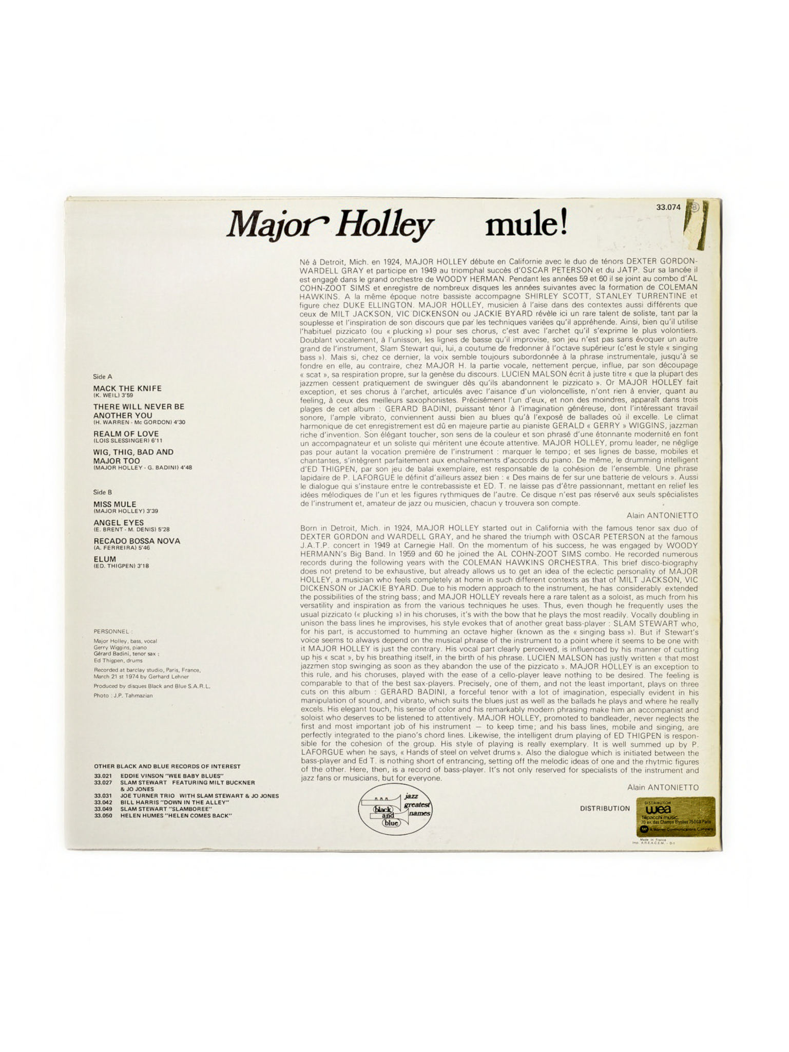 NÉ RECORDS Major Holley - Mule