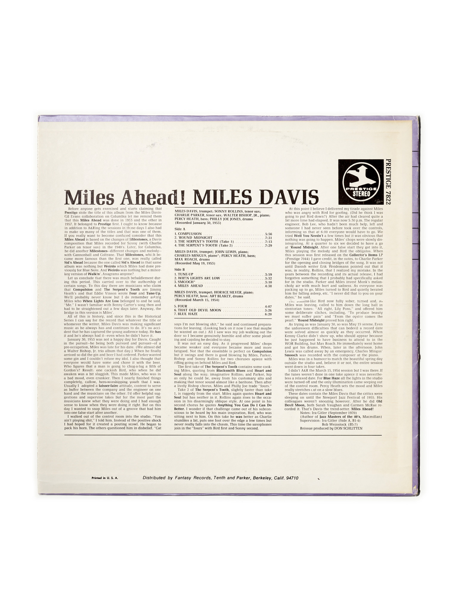 NÉ RECORDS Miles Davis - Miles Ahead!