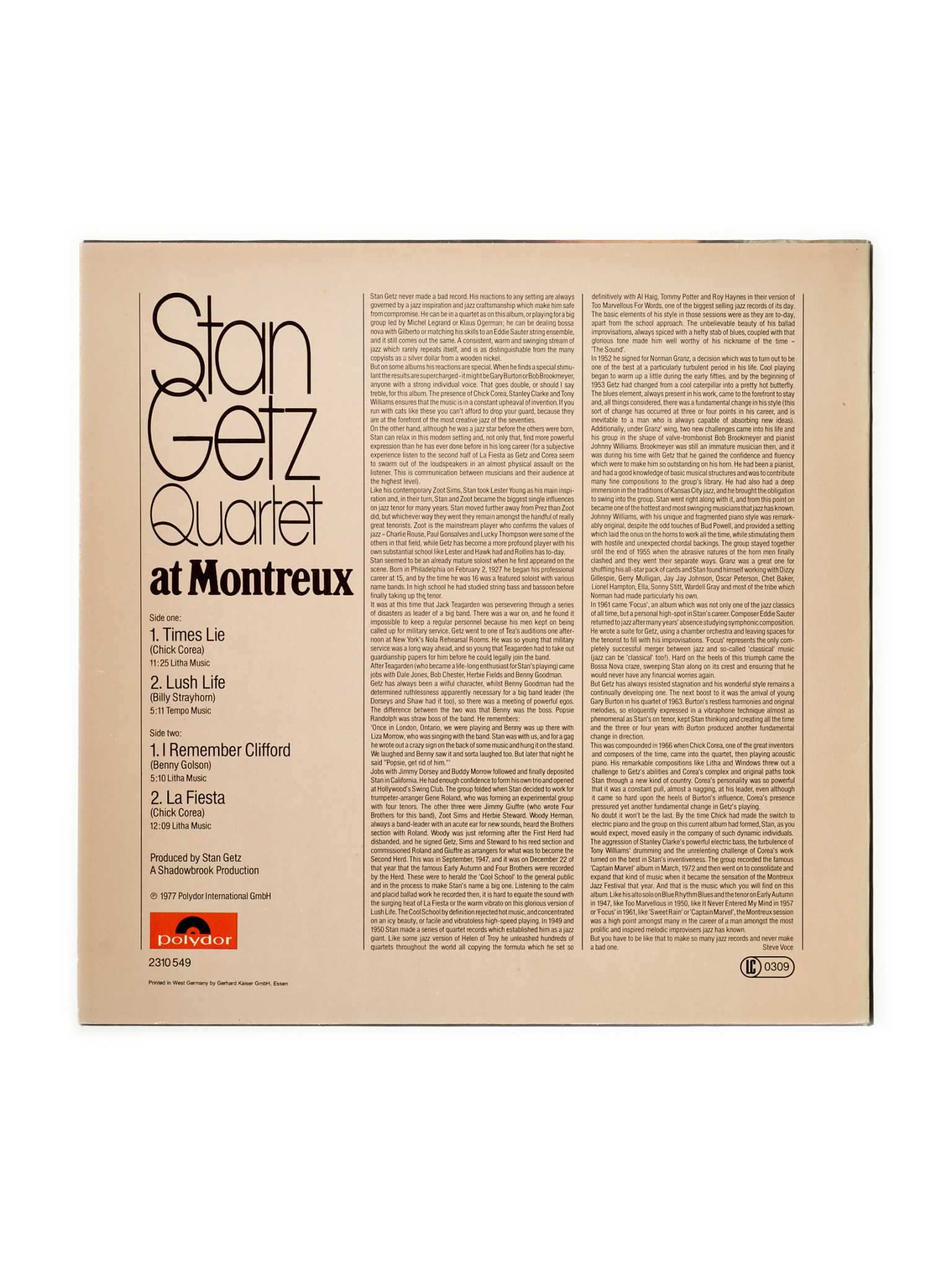 NÉ RECORDS Stan Getz Quartet - At Montreux