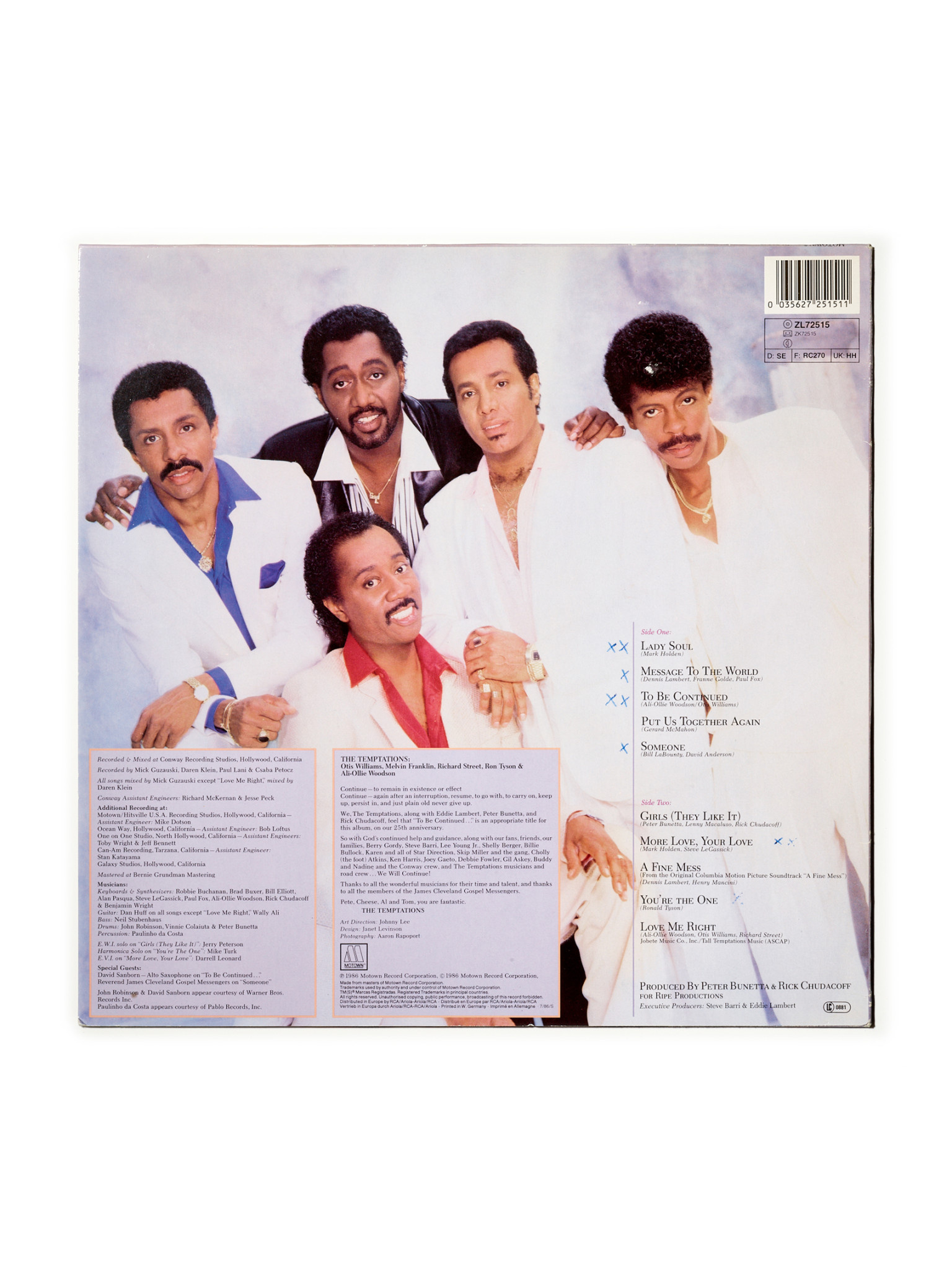 NÉ RECORDS The Temptations - To Be Continued…
