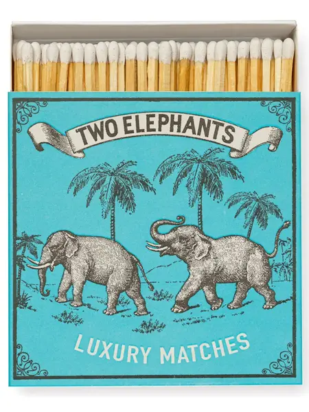 ARCHIVIST GALLERY Quadratische Streichholzschachtel mit zwei Elefanten