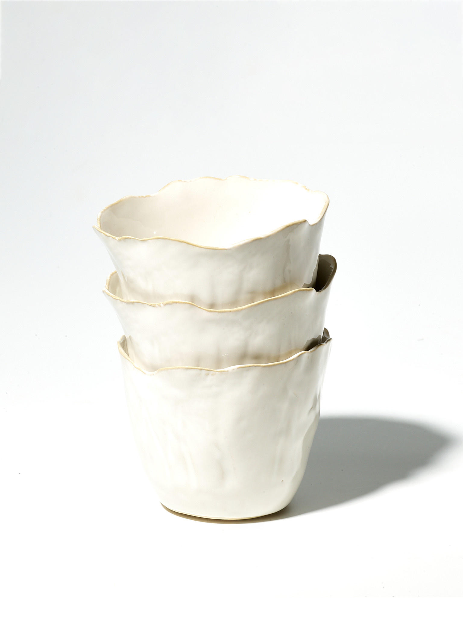 STUDIO SOMMER Keramikschale beige organisch geformt (gross)