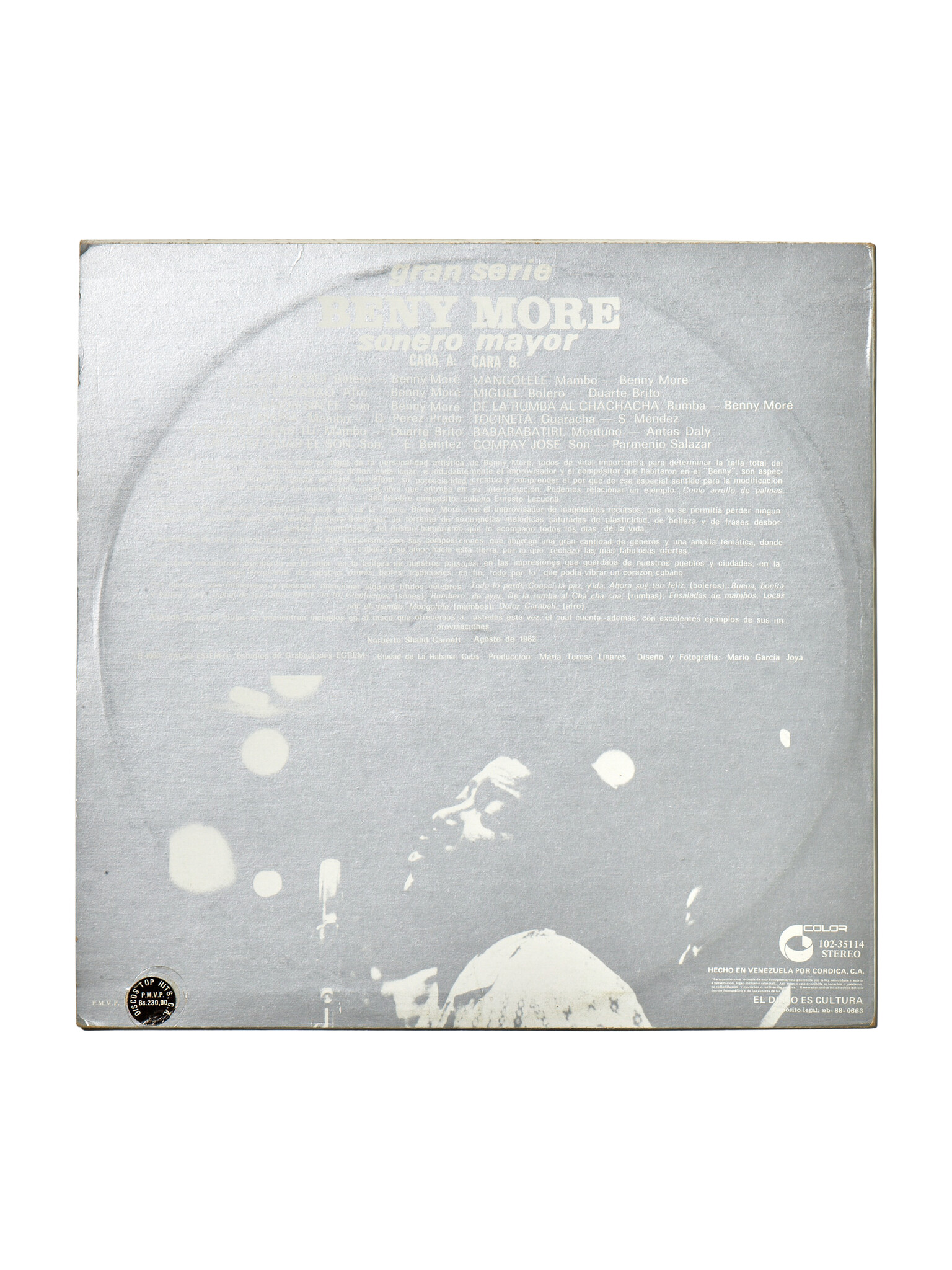 HARK RECORDS PARIS Beny Moré - Gran Serie Beny Moré Sonero Mayor Vol. 7