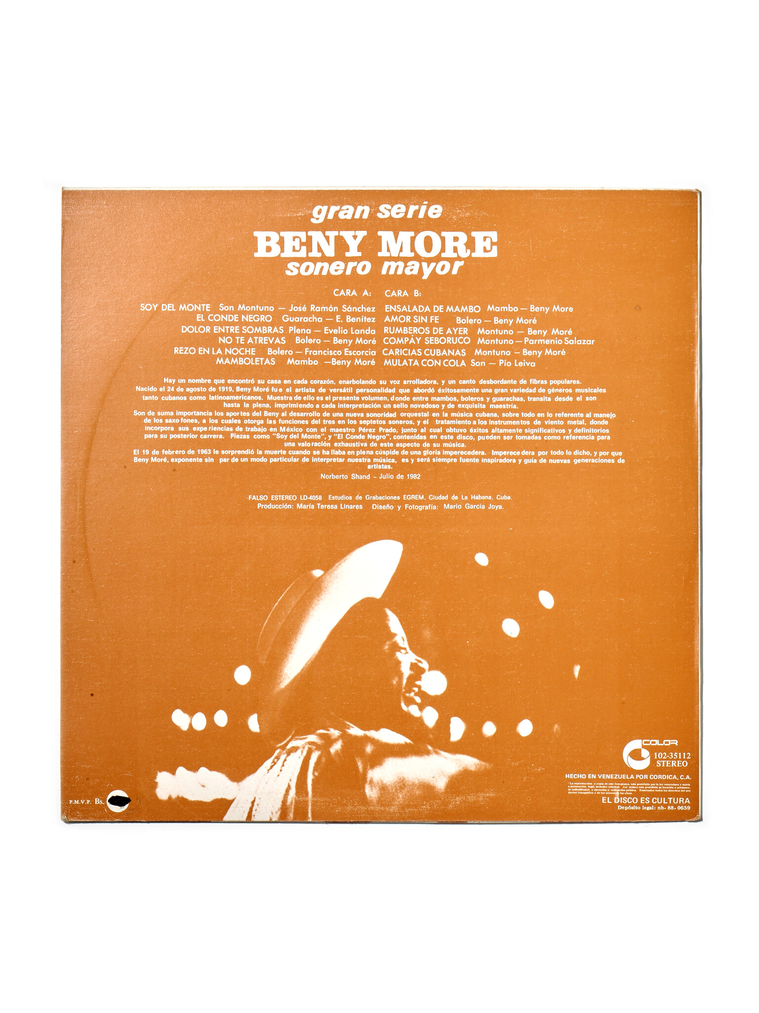 HARK RECORDS PARIS Beny Moré - Gran Serie Beny Moré Sonero Mayor Vol. 5