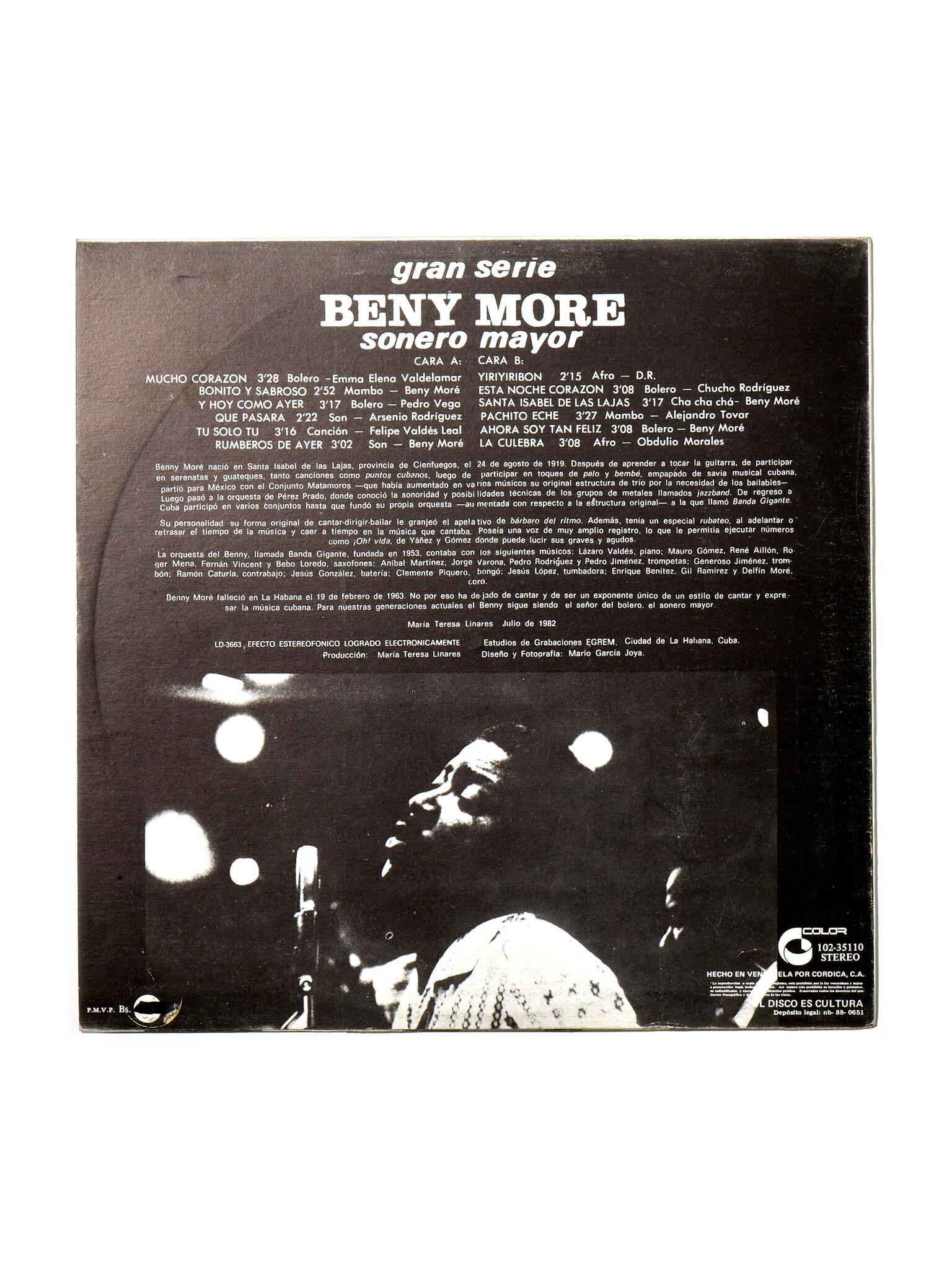 HARK RECORDS PARIS Beny Moré - Gran Serie Beny Moré Sonero Mayor Vol. 3