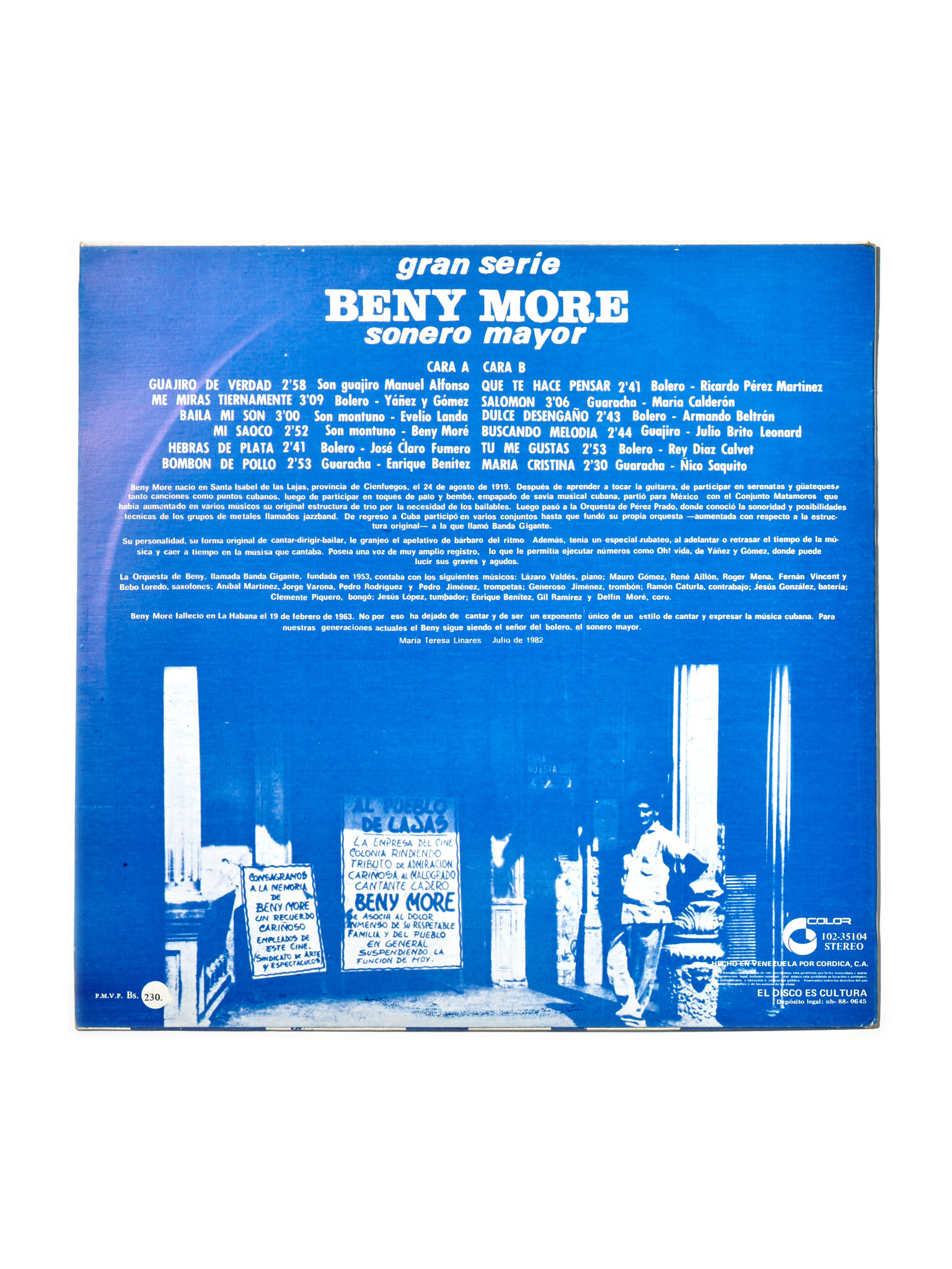 HARK RECORDS PARIS Beny Moré - Gran Serie Beny Moré Sonero Mayor Vol. 2
