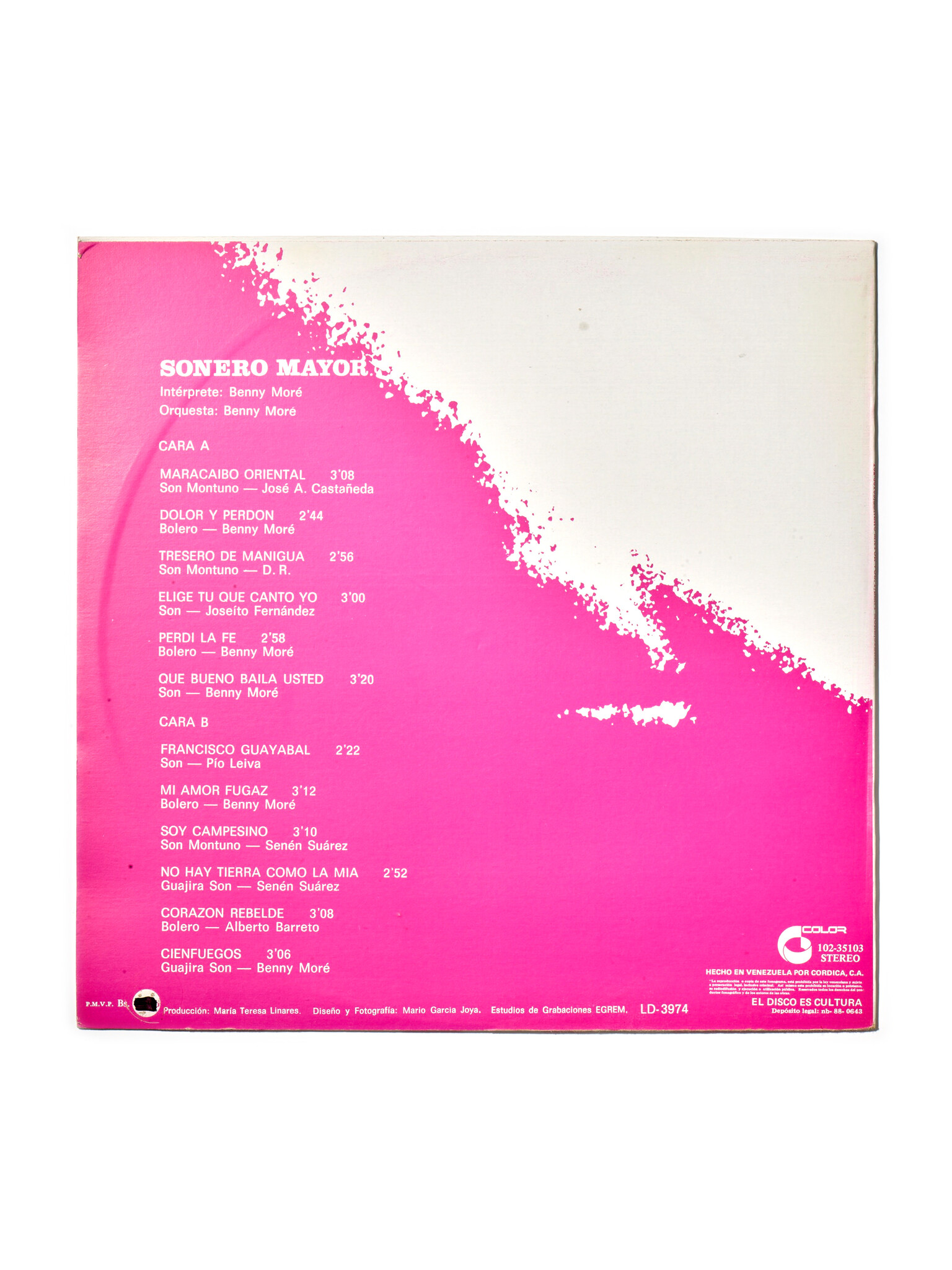 HARK RECORDS PARIS Beny Moré - Gran Serie Beny Moré Sonero Mayor Vol. 1