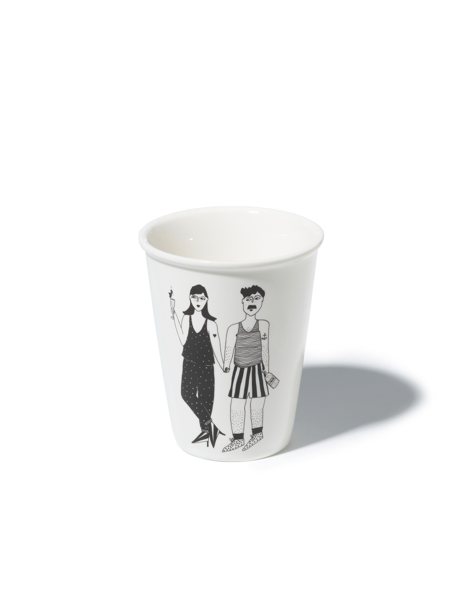 HELEN B Porzellan Becher COUPLES mit verschiedenen Illustrationen
