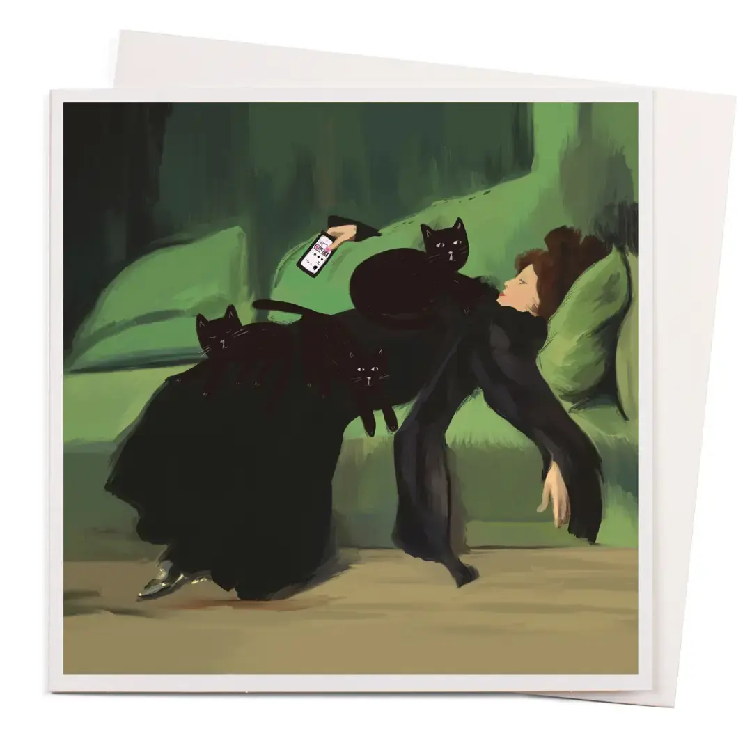 USTUDIO Doppelkarte - Liegende Frau von Catsas