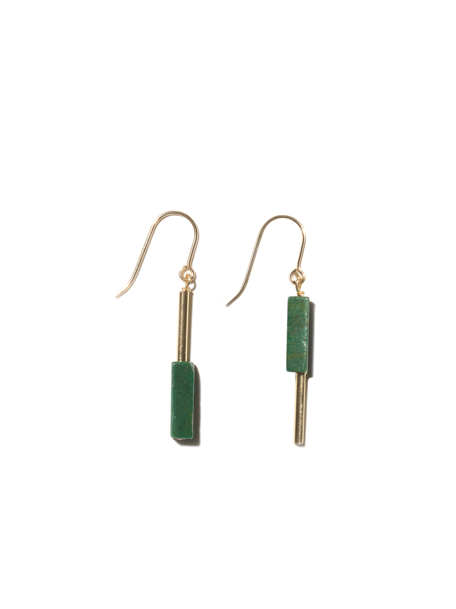 NOUVEL ÉTÉ AINO Ohrhänger 14-karat gold filled - afrikanische Jade