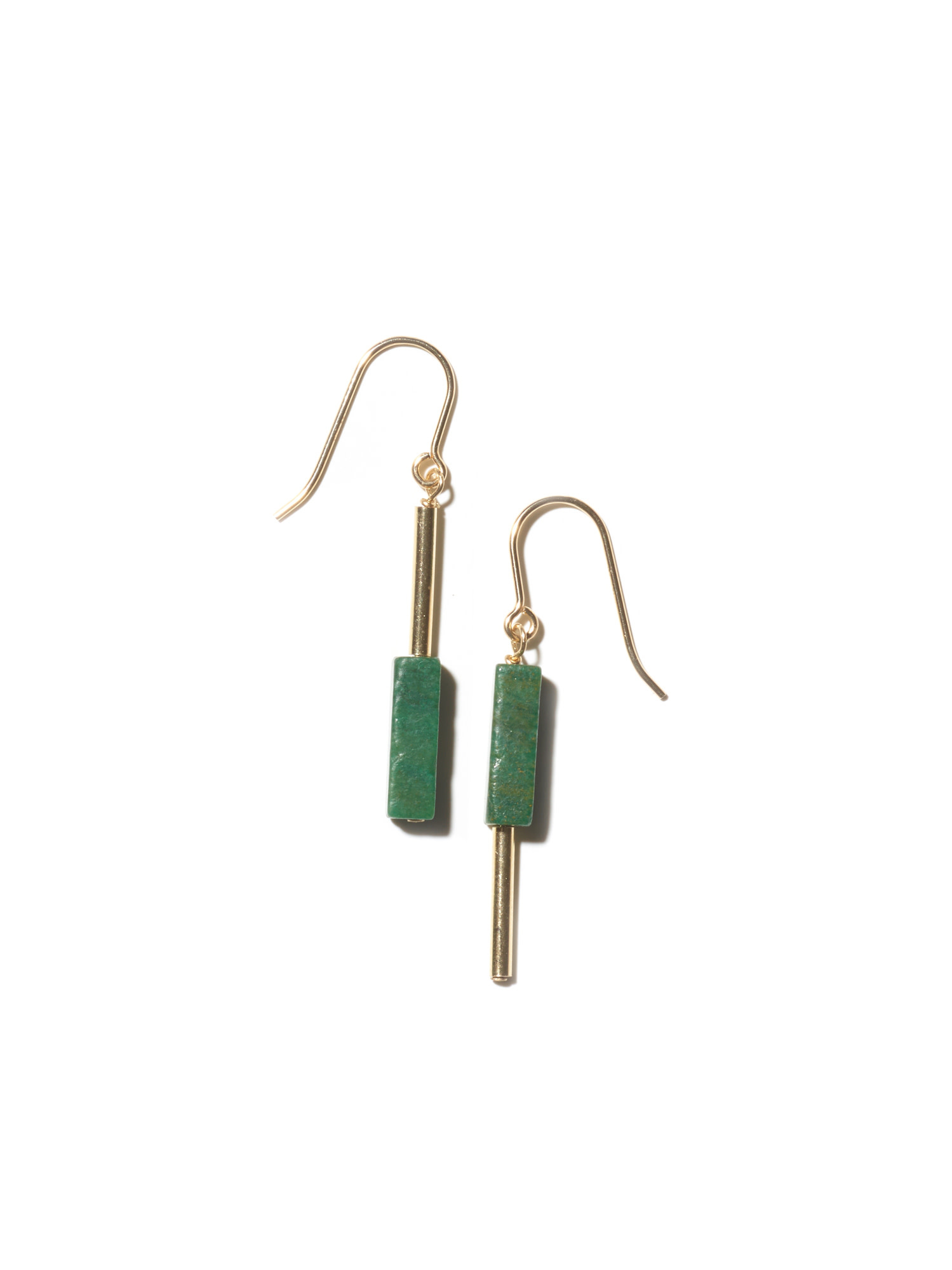 NOUVEL ÉTÉ AINO Ohrhänger 14-karat gold filled - afrikanische Jade