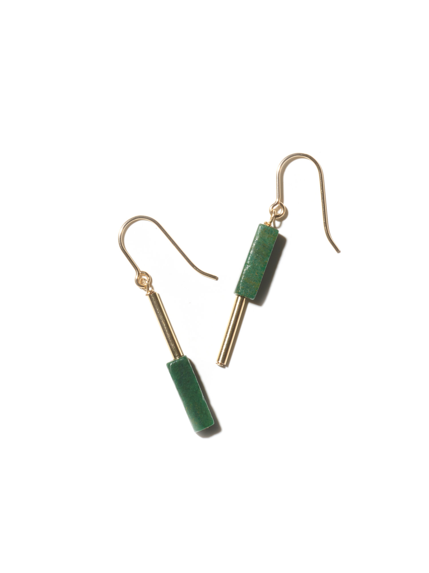 NOUVEL ÉTÉ AINO Ohrhänger 14-karat gold filled - afrikanische Jade