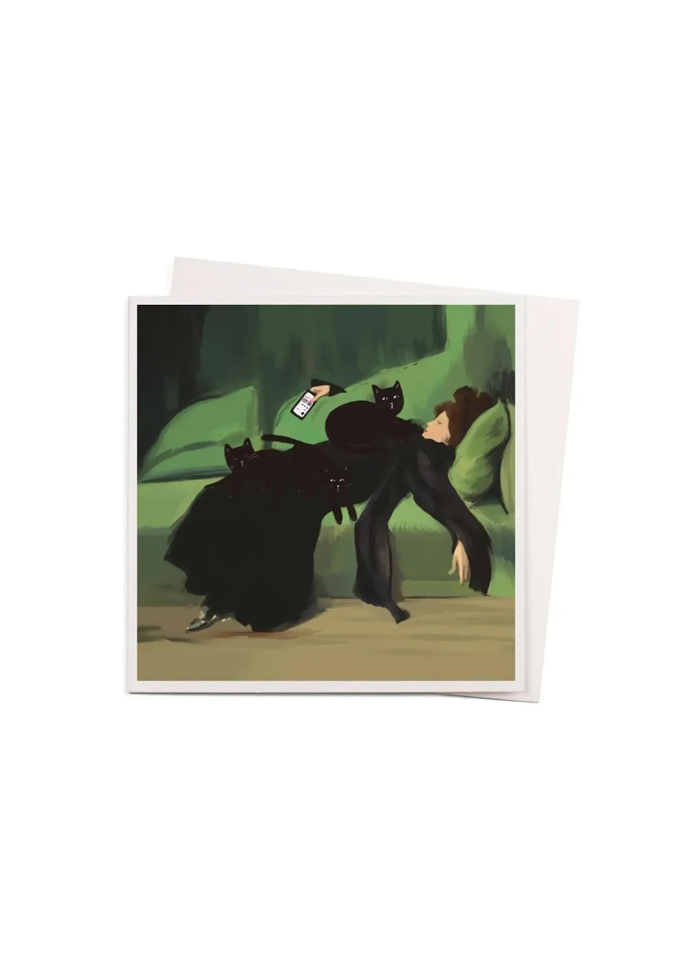 USTUDIO Doppelkarte - Liegende Frau von Catsas