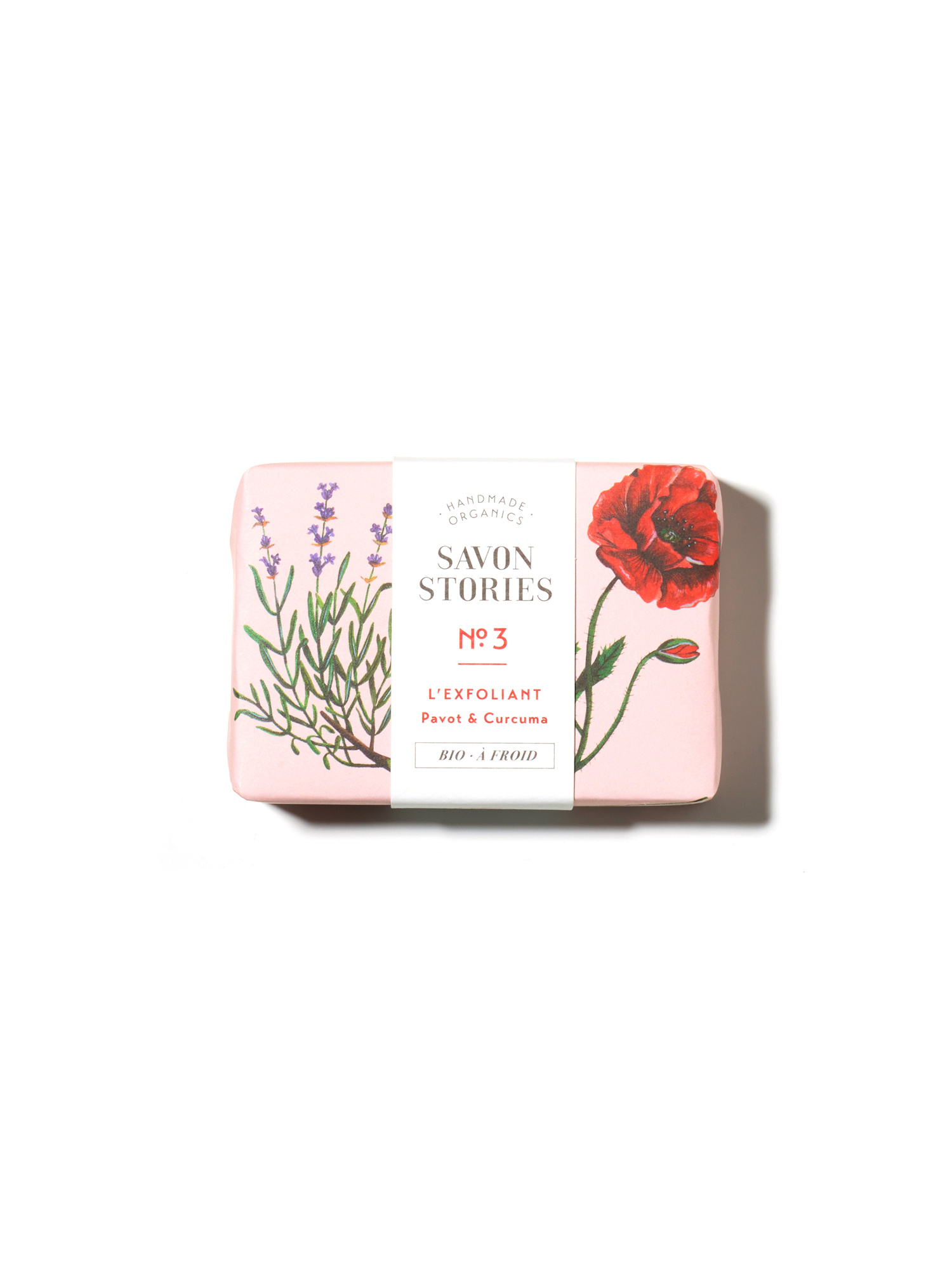 SAVON STORIES Bio Peeling Seife mit Mohn