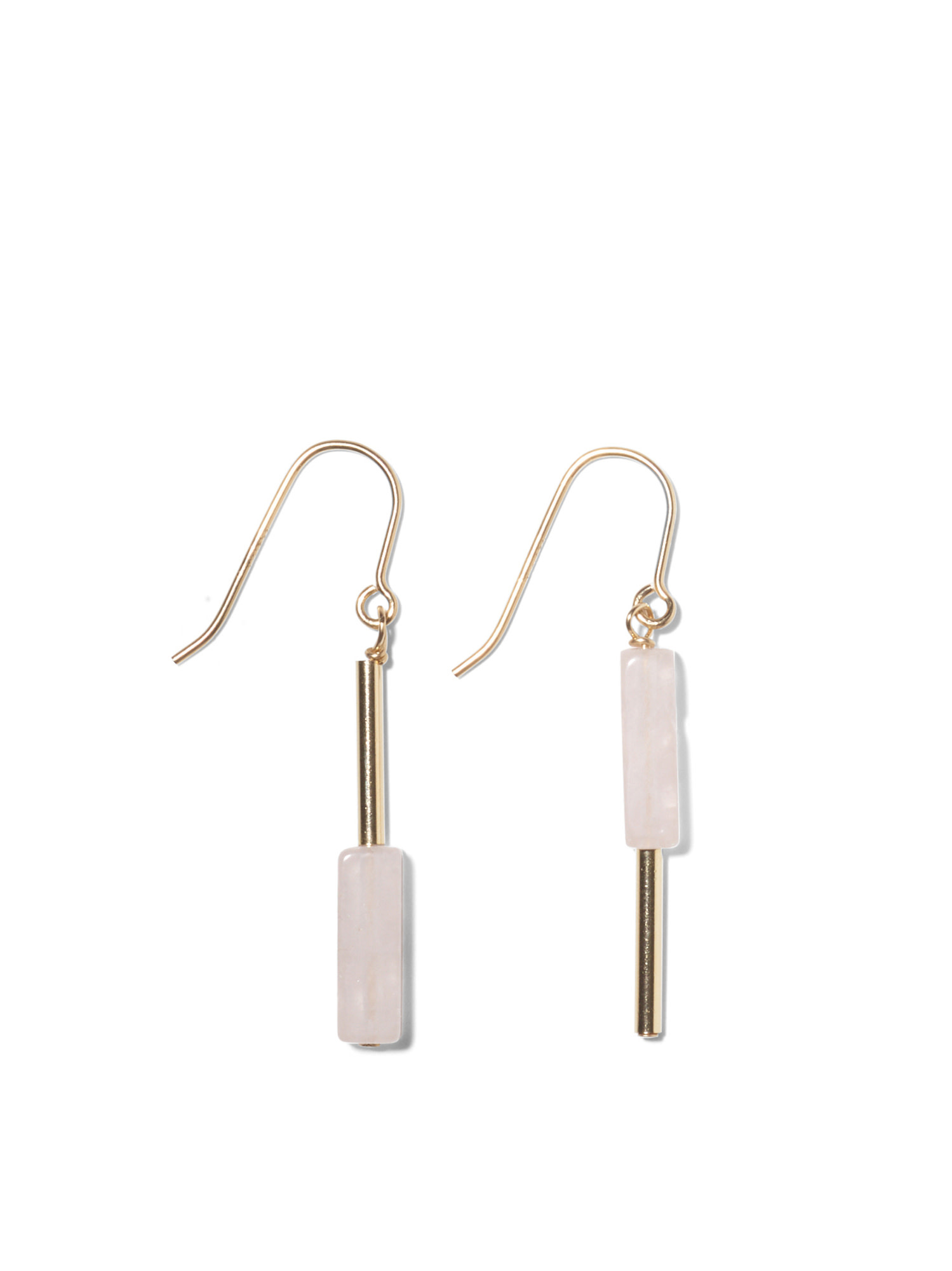 NOUVEL ÉTÉ AINO Ohrhänger 14-karat gold filled-Rosenquarz