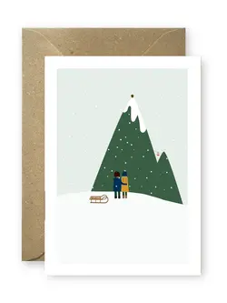 LINIENWERK Postkarte Winterpaar