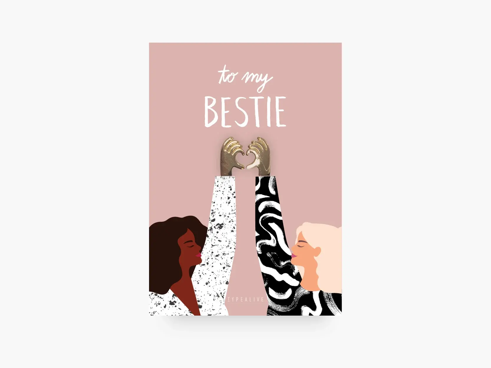 TYPEALIVE Emaille Pin To My Bestie