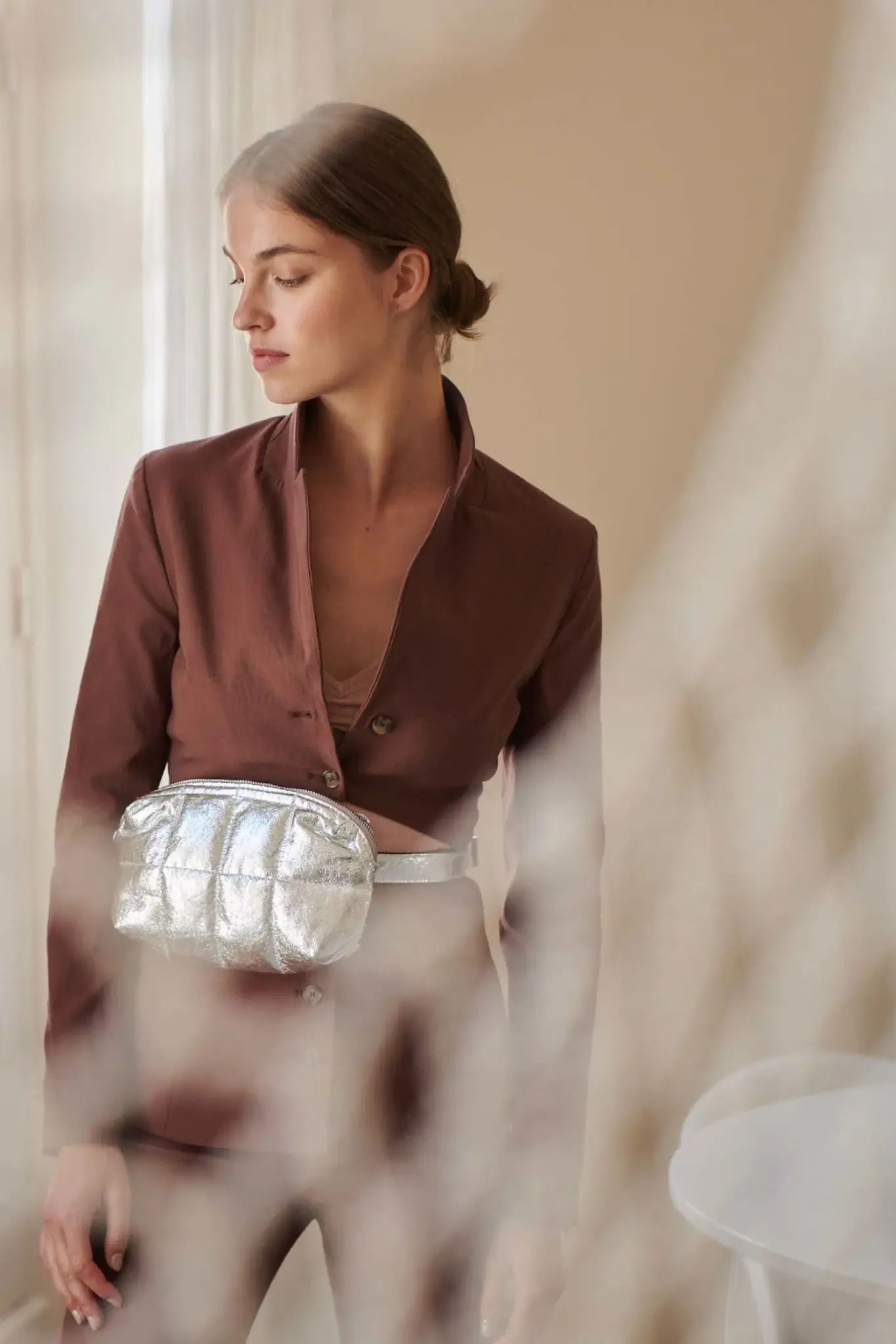 TINNE + MIA Cilou Puffy Belt Bag - Silver Moon