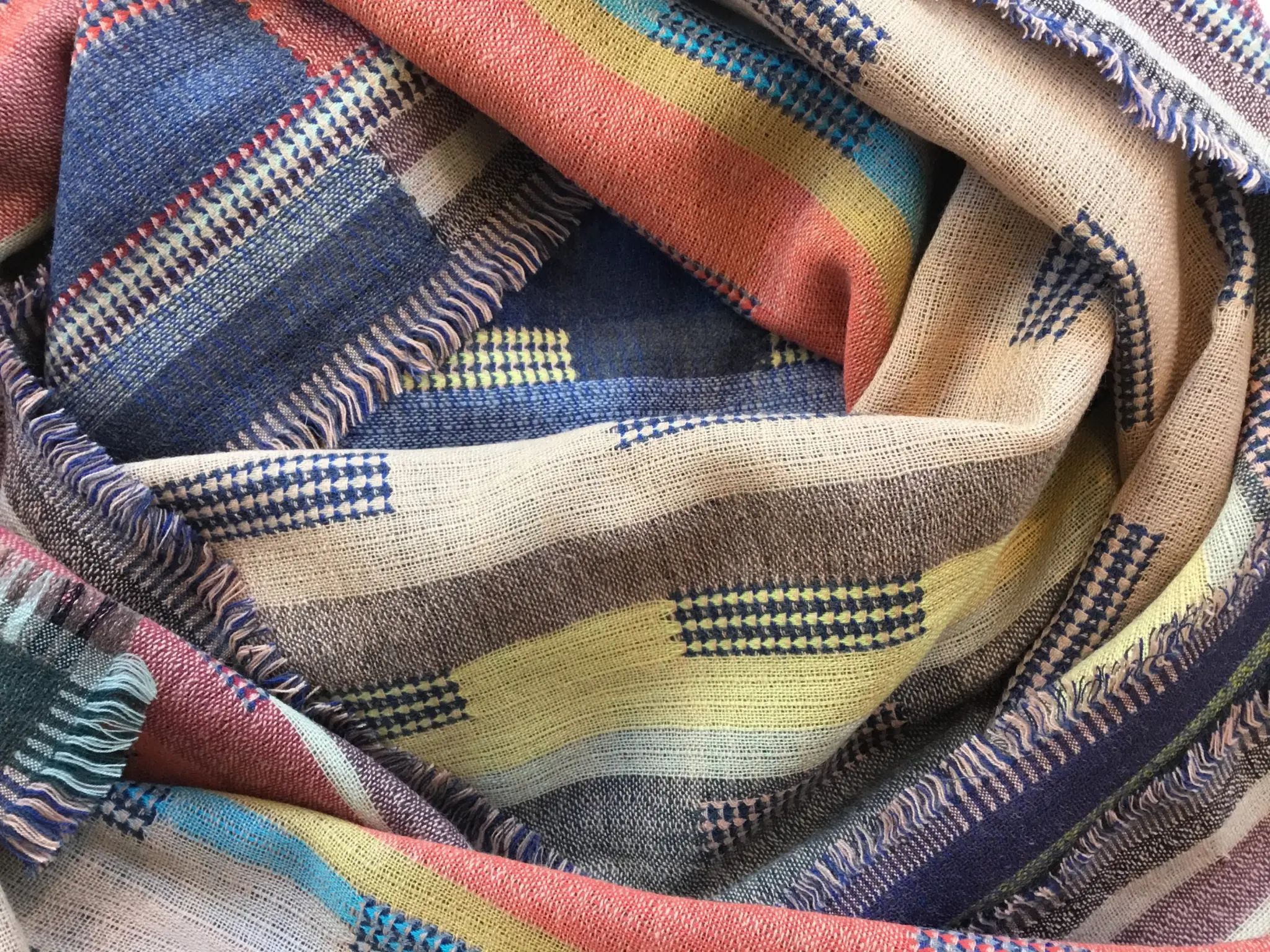 Blaues Wickeltuch / Schal Gillingham Midnight