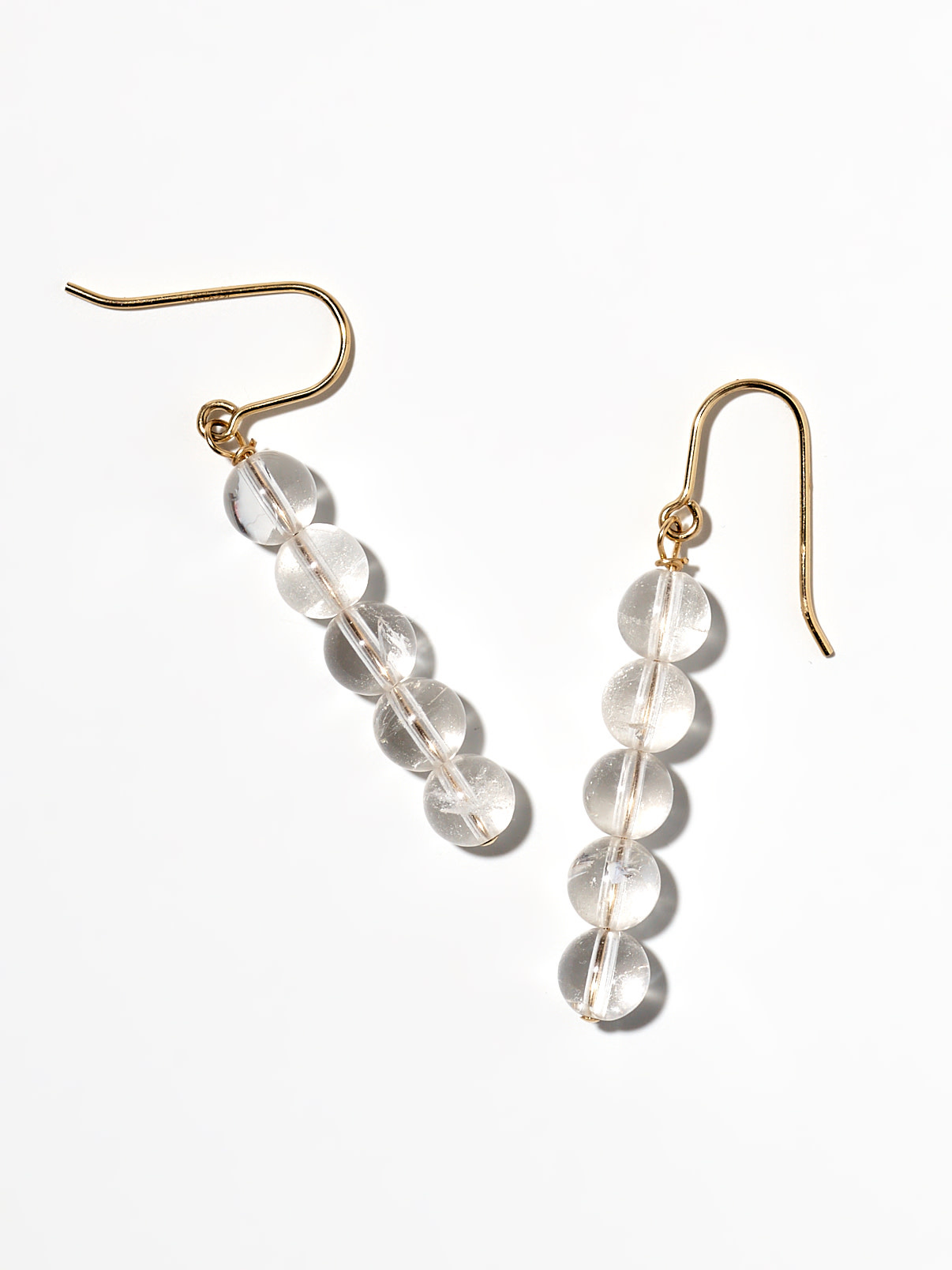 NOUVEL ÉTÉ MONO, Ohrhänger, 14-karat gold filled, Bergkristall