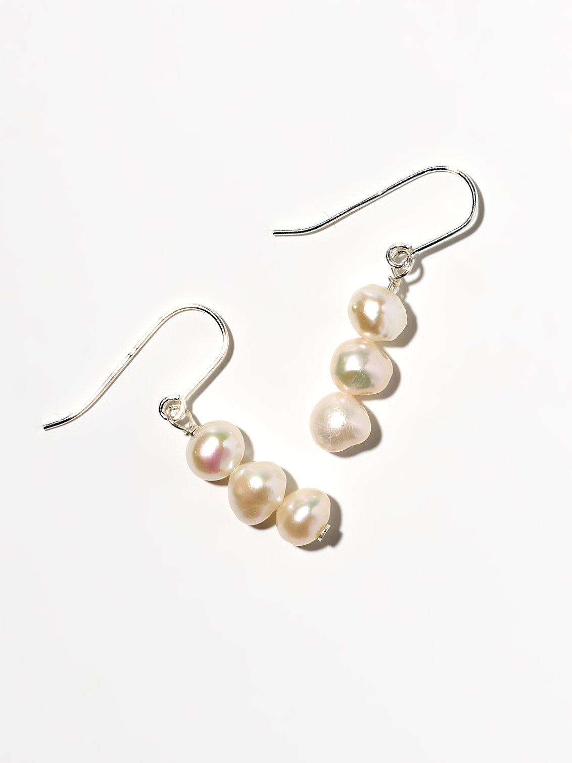 NOUVEL ÉTÉ MINNA, Ohrhänger, 925 Silber, Süsswasser Zuchtperlen