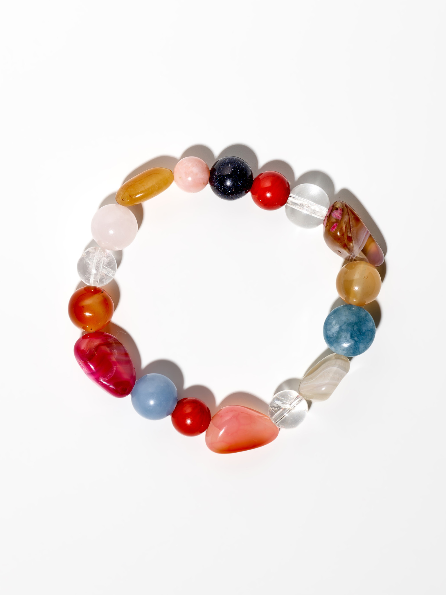 NOUVEL ÉTÉ ARC EN CIEL, Edelstein-Armkette, multicolor