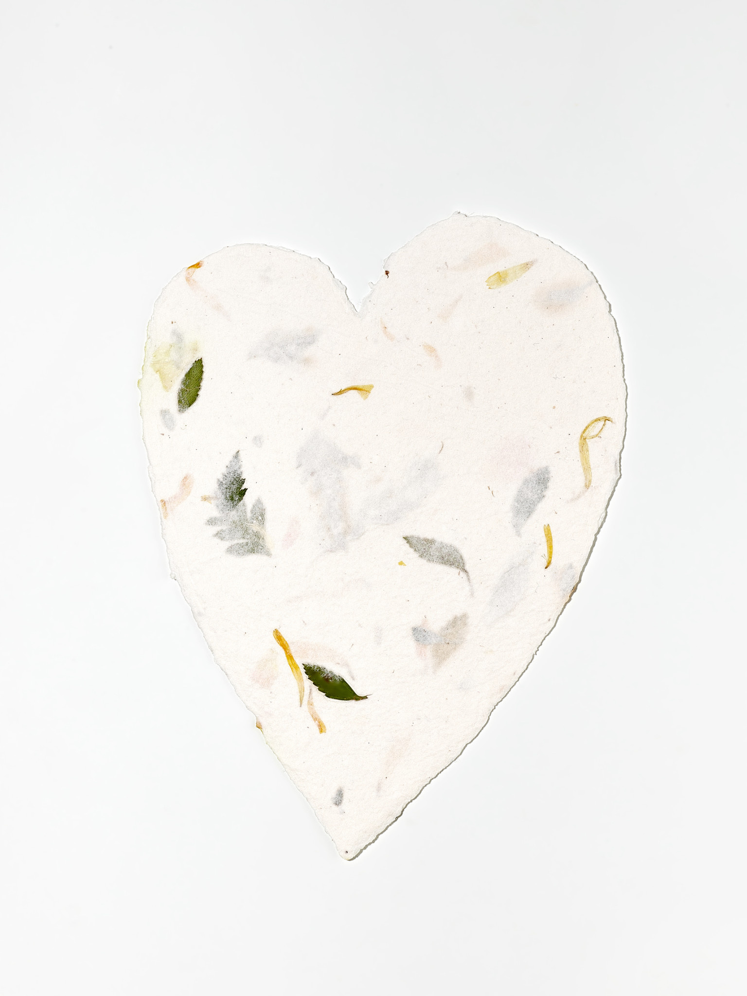 Handgeschöpfte Karte grosses Herz mit Couvert