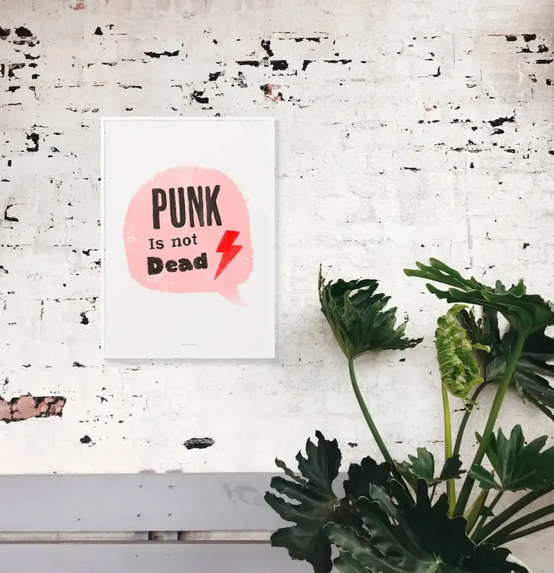 JUST COOL DESIGN Kunstdruck A4 Punk is not dead