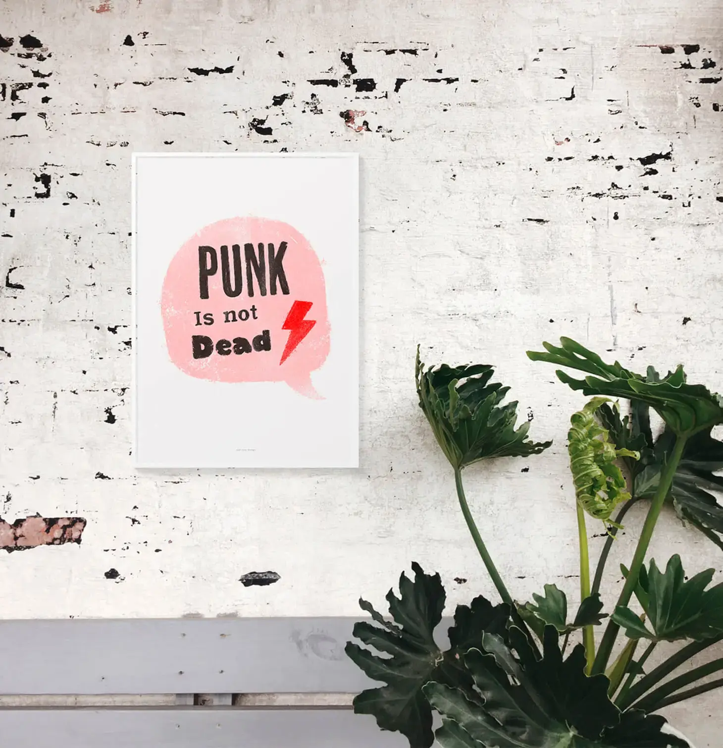 JUST COOL DESIGN Kunstdruck A4 Punk is not dead
