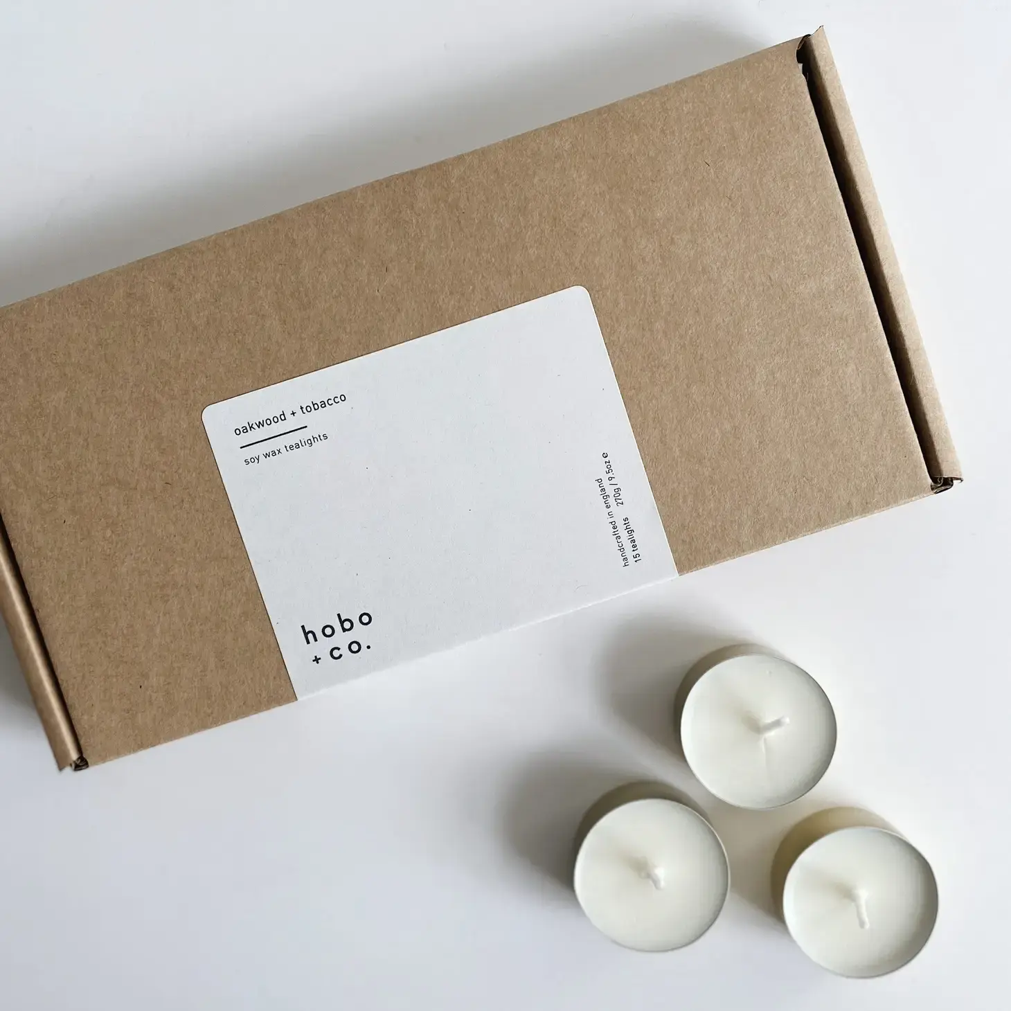 HOBO + CO Teelichter aus Sojawachs, 15 Stück