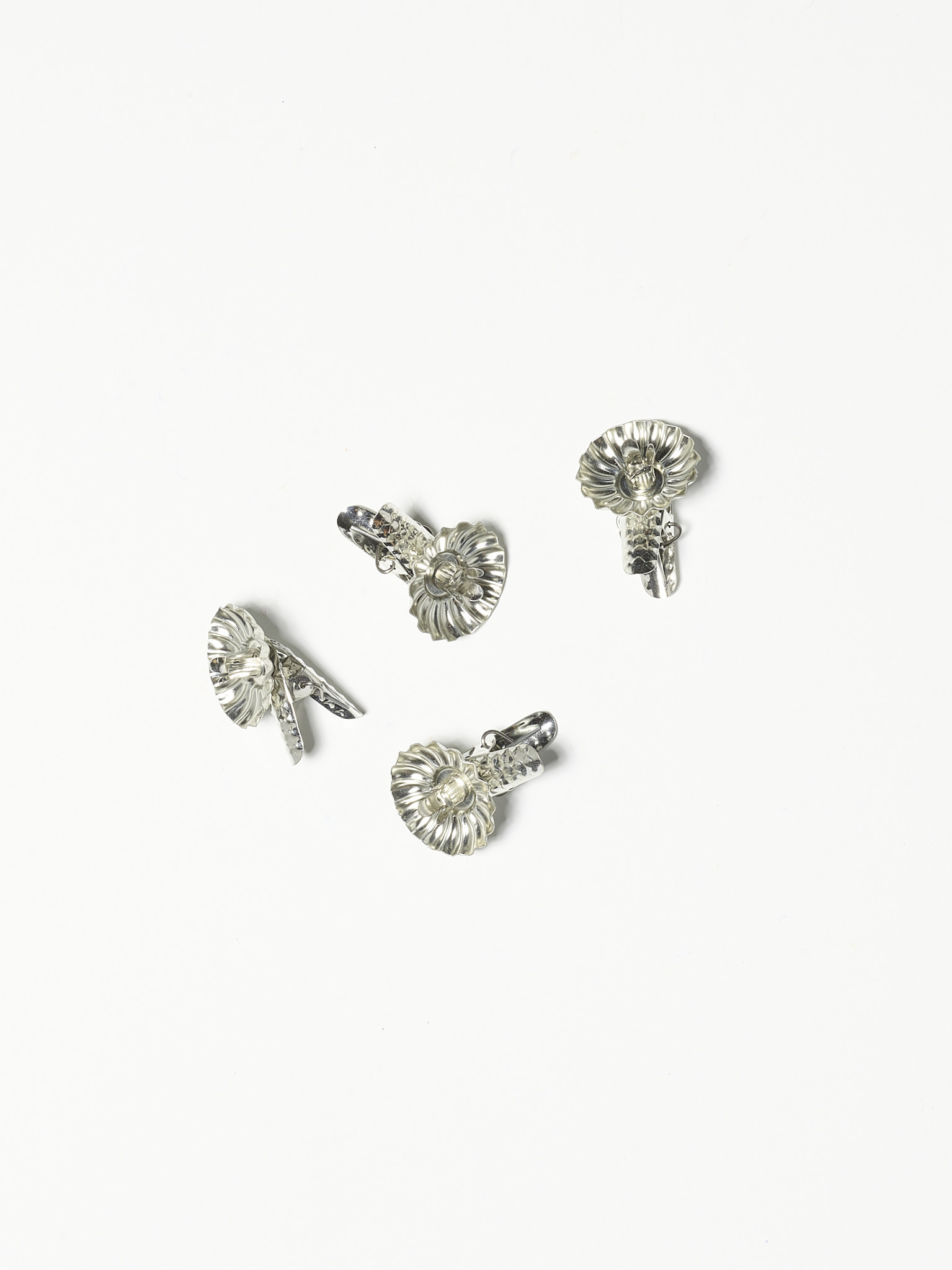 NOUVEL ÉTÉ 4 Mini Kerzenhalter, silber