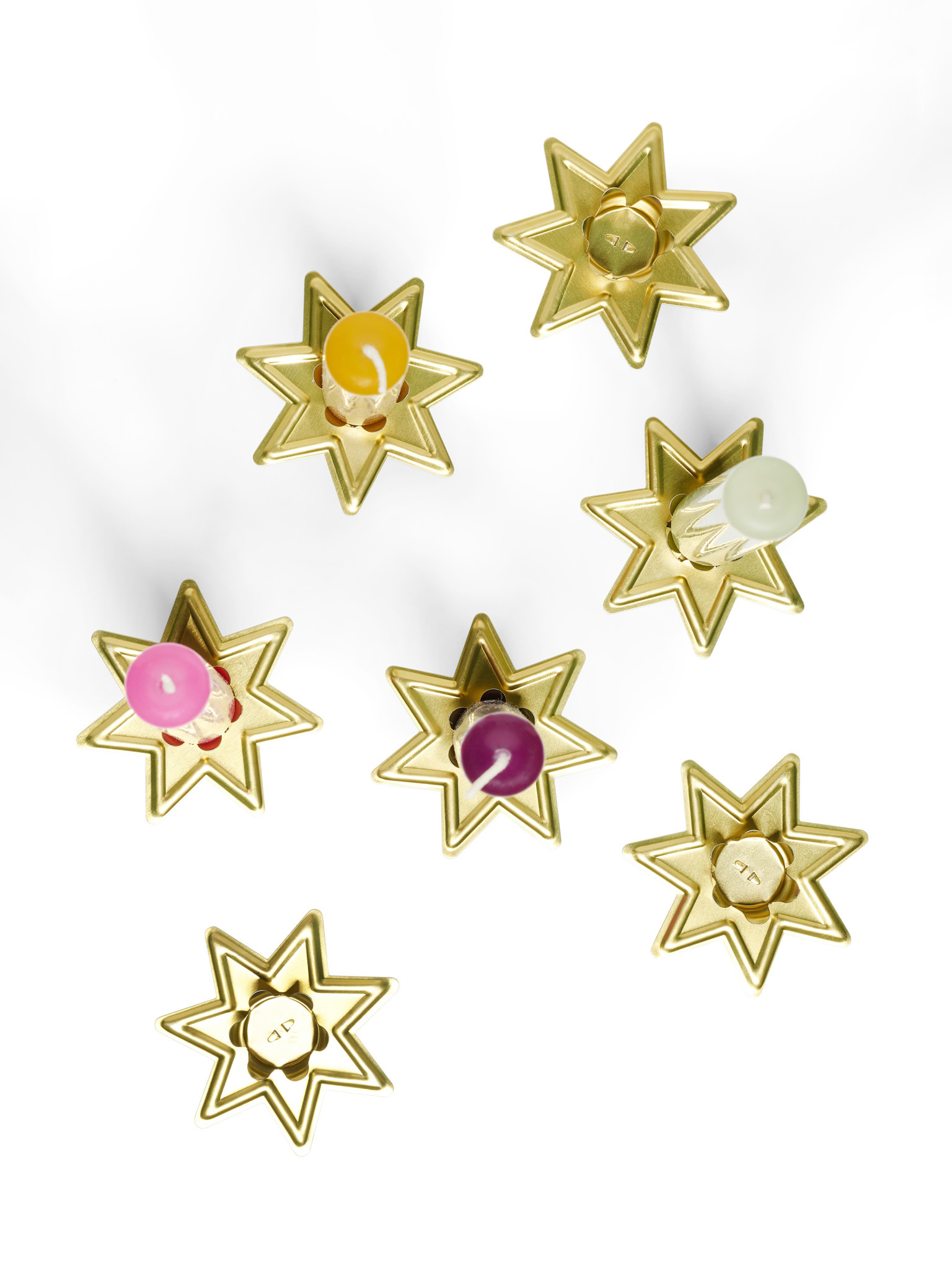 NOUVEL ÉTÉ 7 sternförmige Kerzenständer für kleine Kerzen / Baumkerzen