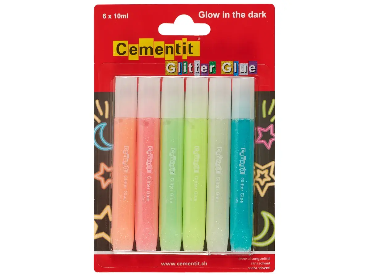 Glitter Glue, Glow in the dark