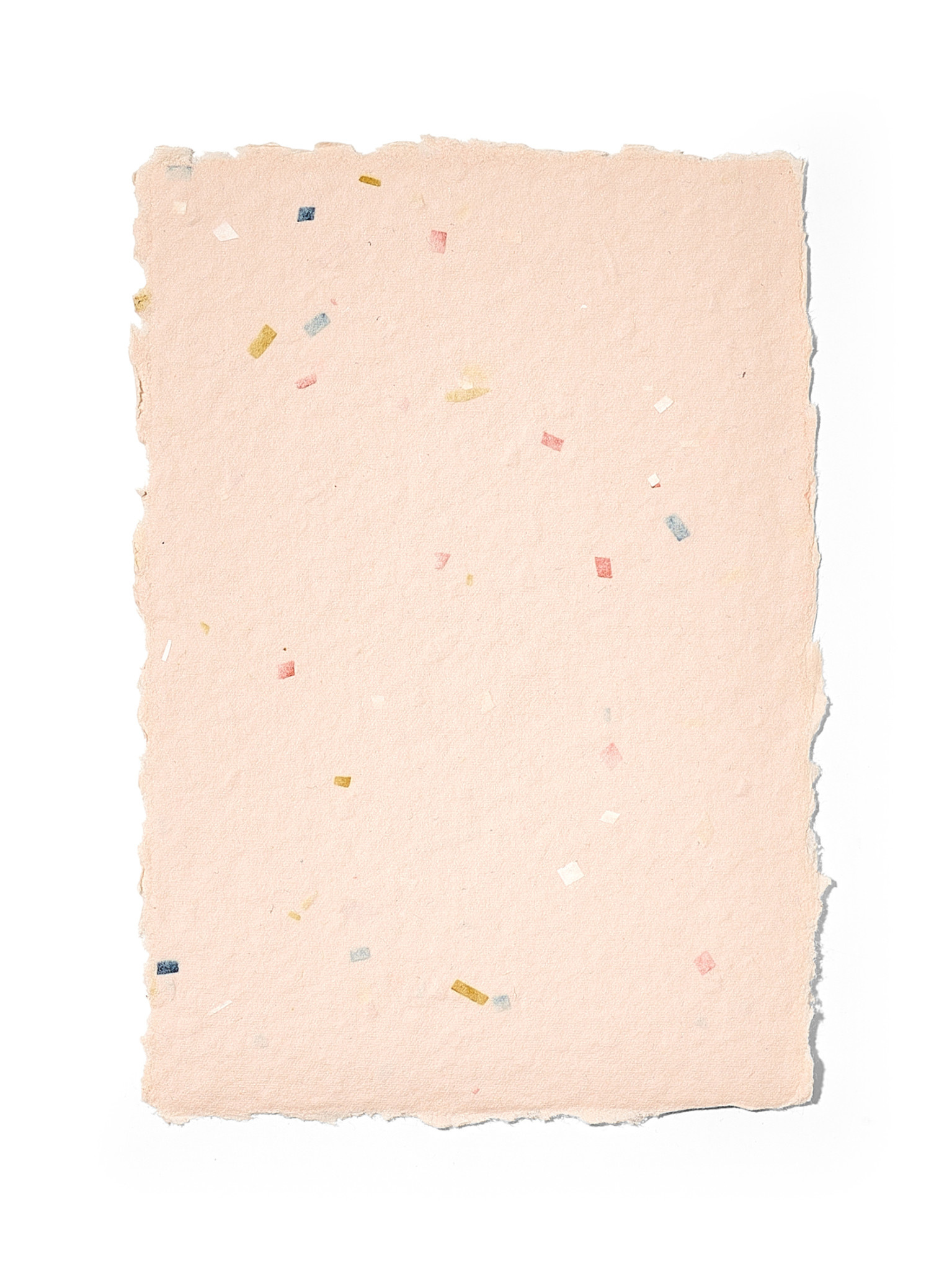 NOUVEL ÉTÉ 5 handgeschöpfte Baumwollpapiere inkl. Couverts, zwei Formate, HELLROSA-TERRAZZO