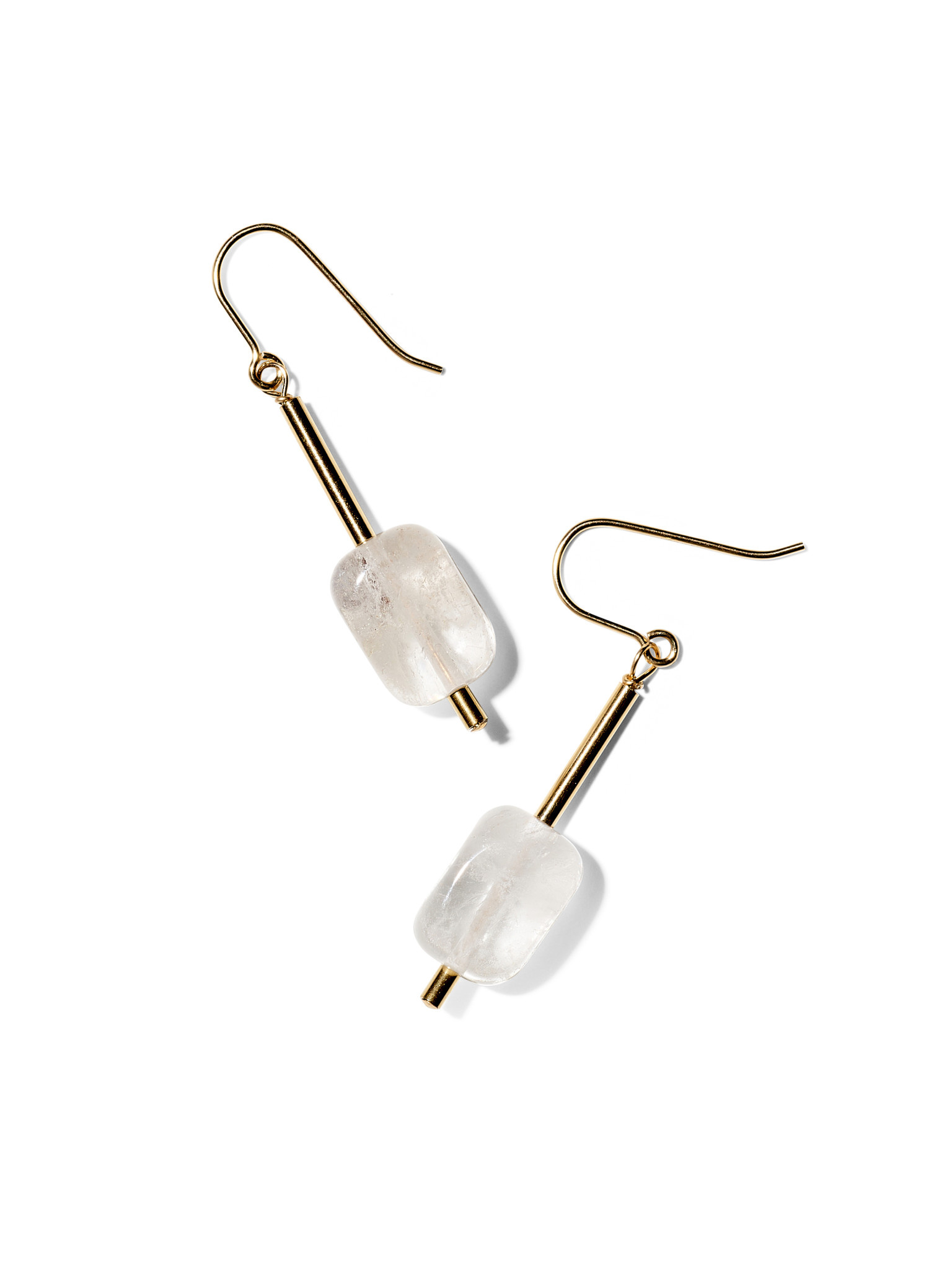 NOUVEL ÉTÉ NANA, Ohrhänger, 14K gold filled, Bergkristall