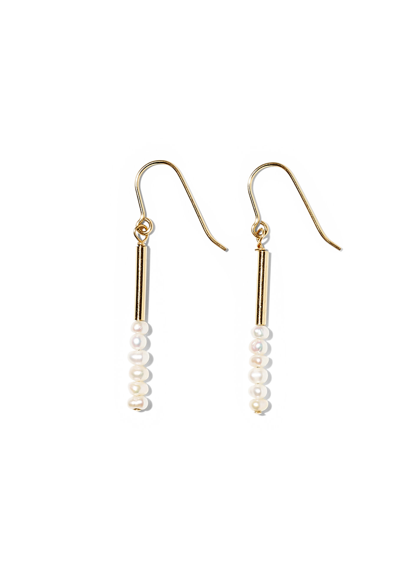 NOUVEL ÉTÉ MAE, Ohrhänger, 14K gold filled, Süsswasser Zuchtperlen