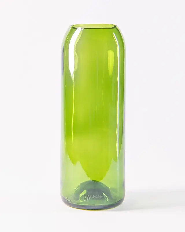 Upcycling Vase aus Weinflasche 75cl grün