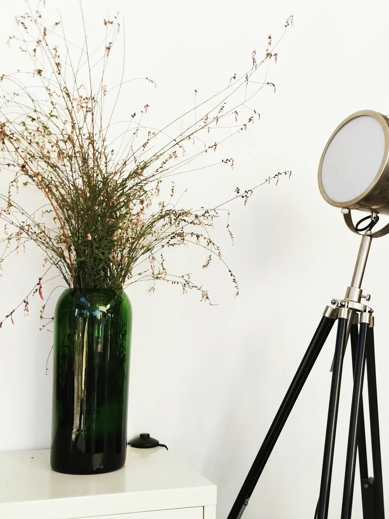 Upcycling Vase aus Weinflasche 75cl grün