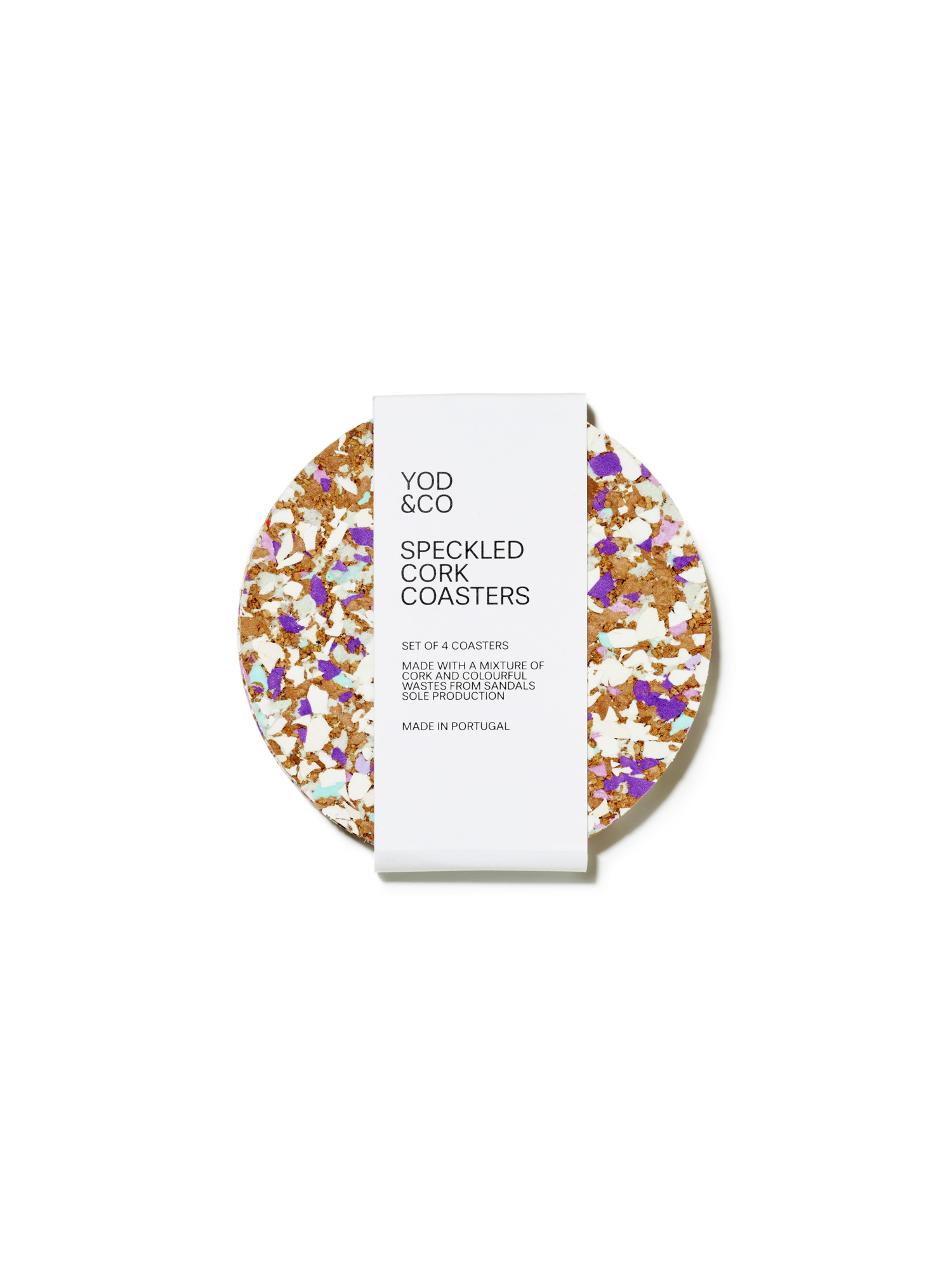 Untersetzer aus Kork und recyceltem Material VIOLETT