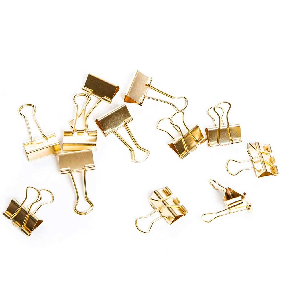 12 kleine Klammern gold