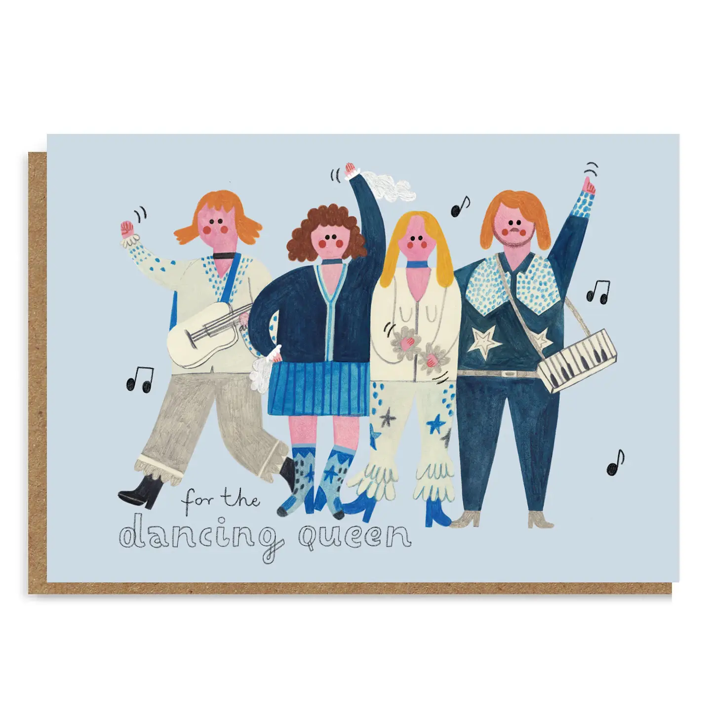 DARIA SOLAK ILLUSTRATIONS Doppelkarte mit Umschlag ABBA DANCING QUEEN