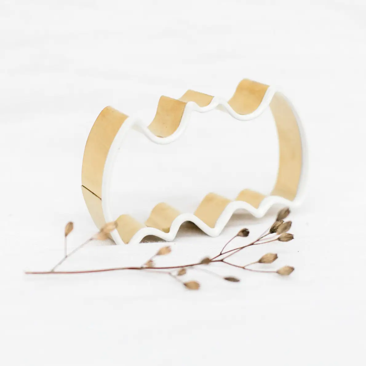 Ausstecher Fledermaus gold mit Silikonrand