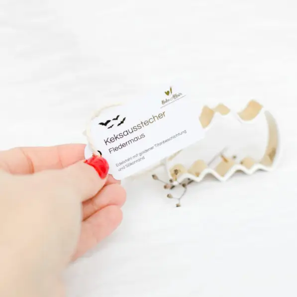 Ausstecher Fledermaus gold mit Silikonrand